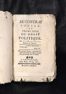 Du contrat social, ou principes du droit politique par J-J Rousseau, citoyen de Genève, édition sans cartons à laquelle on a ajouté une lettre de l'auteur au seul ami qui lui reste dans le monde