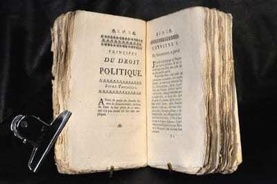Du contrat social, ou principes du droit politique par J-J Rousseau, citoyen de Genève, édition sans cartons à laquelle on a ajouté une lettre de l'auteur au seul ami qui lui reste dans le monde