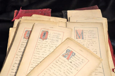 Manuscrit originale d'un roman inédit dans le style « troubadour »