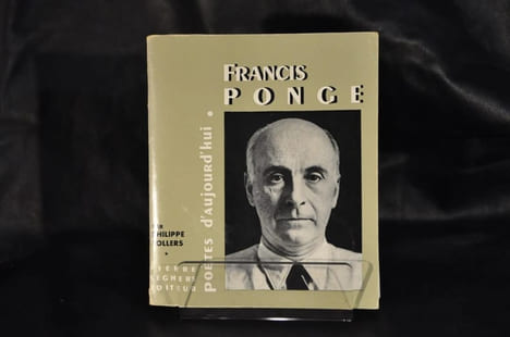 Francis PONGE,. Francis PONGE (Bibliothèque d’André breton - envoi de Philippe Sollers)