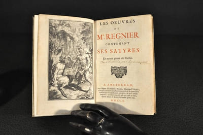 Les œuvres de Mr. Regnier contenant ses Satyres et autres pièces de poésie.