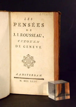 Les Pensées de J. J. Rousseau, Citoyen de Geneve.. Jean-Jacques Rousseau