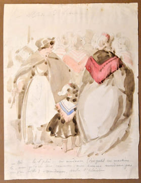 Album de dessins originaux et aquarelles. GREVIN (Alfred)