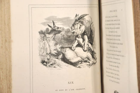 Fables de la fontaine Illustrations par Grandville . LA FONTAINE ( Jean de)