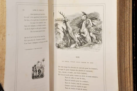Fables de la fontaine Illustrations par Grandville . LA FONTAINE ( Jean de)