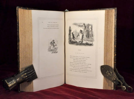 Fables de la fontaine Illustrations par Grandville . LA FONTAINE ( Jean de)