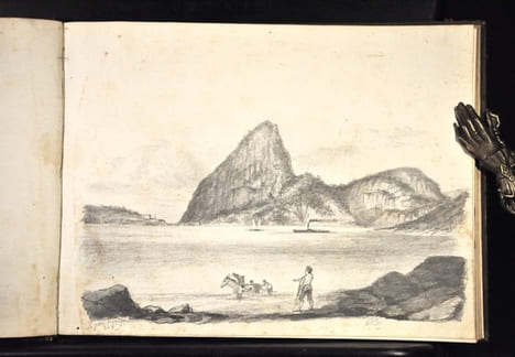 Albums de dessins, carnets de voyages d’un officier de marine entre 1861 et 1867 :Rio de Janeiro , Palerme, La remontée du Nil, Saint Malo. Jules ...