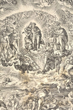 Le Jugement dernier. WIERIX Johan (1549-1615) D'après BUONARROTI Michelangelo (dit MICHEL-ANGE) 