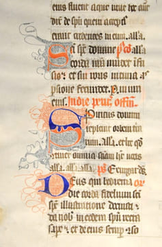 Feuillet Manuscrit sur vélin, extrait d’un Missel. undefined