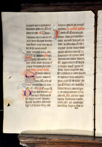Feuillet Manuscrit sur vélin, extrait d’un Missel