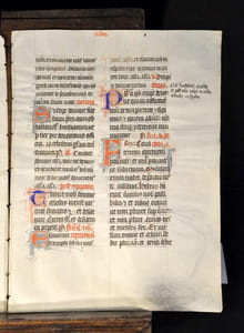 Feuillet Manuscrit sur vélin, extrait d’un Missel