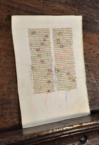 Feuillet manuscrit extrait d’un bréviaire