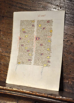 Feuillet manuscrit extrait d’un bréviaire . undefined