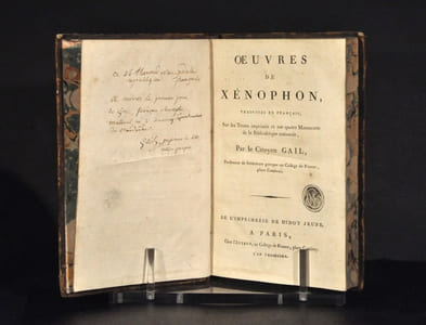 Œuvres de Xénophon, Traduites en français, Sur les Textes imprimés sur quatre Manuscrits de la Bibliothèque nationale, par le Citoyen Gail, Professeur de littérature grecque au Collège de France, Place Cambrai. 