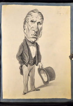 Album de 39 dessins au crayon de la serie des « Representans representes ». DAUMIER (Honoré)