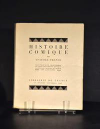 Histoire comique par Anatole France Illustrée d’un frontispice de vingt gravures et de vingt lettrines gravées au burin par Llano-Florez. 