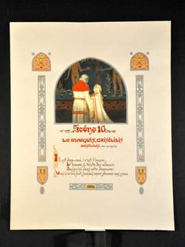 GRISELIDIS, Mystere - Gouaches. Aquarelles. Lettres ornees & ecriture par Serge Beaune. SILVESTRE Armand & MORAND Eugene