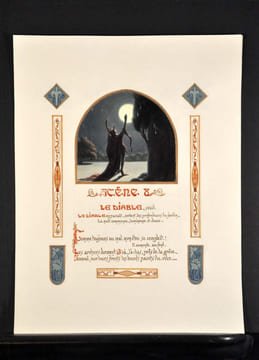 GRISELIDIS, Mystere - Gouaches. Aquarelles. Lettres ornees & ecriture par Serge Beaune. SILVESTRE Armand & MORAND Eugene