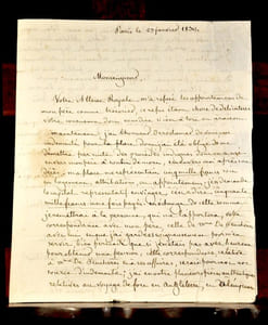Lettre de chantage adressée à Louis Henri Joseph, Duc de Bourbon puis Prince de Condé (1756-1830)L.A.S. adressé au duc de Bourbon " en son château de Chantilly". 