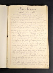 [Mémoires manuscrites d’un marin négrier rochelais en 1806] « J.J. Proa, Mes mémoires destinées à mon fils »