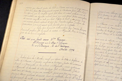 [Mémoires manuscrites d’un marin négrier rochelais en 1806] « J.J. Proa, Mes mémoires destinées à mon fils »