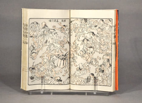 Hyakki Yagyo (Parade nocturne des 100 démons) . Kawanabe Kyōsai (Artiste peintre japonais)(1831-1989)