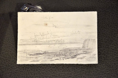 Dessin original annoté . BOUDIN (Eugène) (1824-1898)[Considéré comme l’un des pères de l’impressionnisme]