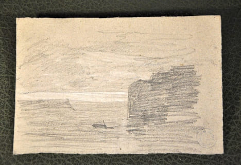 Dessin original annoté,. BOUDIN (Eugène) (1824-1898)[Considéré comme l’un des pères de l’impressionnisme]
