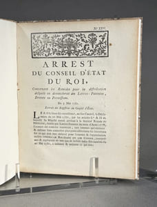Arrest du Conseil d'État du Roi, concernant les remèdes pour la distribution desquels on demanderoit des lettres-patentes, brevets ou permissions. Du 5 mai 1781.