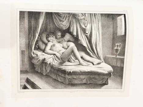 Les amours de Psyché et de Cupidon , lithographiés d’après les dessins de Raphaël, par MM. Bouillon, Beaugard-Thill, Chatillon, Dejuine, Fragonard, ...