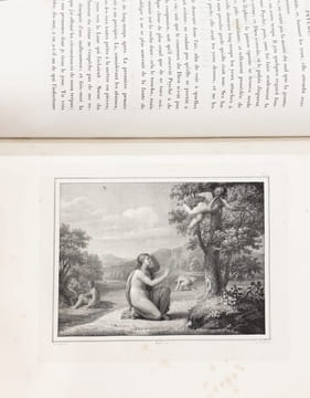 Les amours de Psyché et de Cupidon , lithographiés d’après les dessins de Raphaël, par MM. Bouillon, Beaugard-Thill, Chatillon, Dejuine, Fragonard, ...