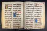 Fragment de graduel manuscrit, aux initiales peintes à l’or — Ordinaire de la messe . 