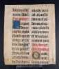 Fragment de graduel manuscrit, aux initiales peintes à l’or — Ordinaire de la messe . 