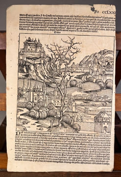 Grande impression incunable extraire de la Grande chronique de Nuremberg . undefined