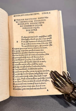 Baptista Mantuanus, Carmellitta. Ter — AD MORTALIUM OBLECTATIO NEM. AUCTORIS EFFIGIEM. Huic Divino Operi : Ste Phanus Basignanas Gorgonius : ...