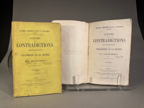 SYSTÈME Des CONTRADICTIONS ÉCONOMIQUES ou PHILOSOPHIE DE LA MISÈREPar P.-J. PROUDHON. PROUDHON (P.-J.)