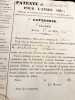 Patente de Cabaretier pour l’année 1843, Délivrée en exécution de la Loi du 1er brumaire an 7. 
