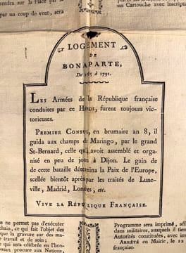 « Programme de la fête de la paix, qui serait célébré à Valance 18 brumaire an dix de la République Française ». undefined