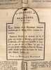 &laquo; Programme de la f&ecirc;te de la paix, qui serait c&eacute;l&eacute;br&eacute; &agrave; Valance 18 brumaire an dix de la R&eacute;publique Fran&ccedil;aise &raquo;. 