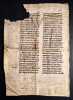 Petit fragment manuscrit XVe d’un &laquo; Saint office de la messe &raquo; . 