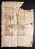 Petit fragment manuscrit XVe d’un &laquo; Saint office de la messe &raquo; . 