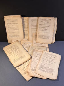 Ensemble de 11 discours de Barère, homme politique et juriste de la Révolution française, prononcés à l'Assemblée Nationale et imprimés pour la plupart à Paris sur ordre de l'Imprimerie Nationale