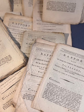 Ensemble de 11 discours de Barère, homme politique et juriste de la Révolution française, prononcés à l'Assemblée Nationale et imprimés pour la ...