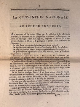 Proclamation de la Convention Nationale, Sur la Conjuration découverte, Au Peuple Français, présentée par le Comité de Salut Public, Décrété dans la ...