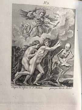 Le Triomphe de la mort gravé d’après les dessins originaux de Holbein par Chrétien de Méchel graveur à Bale. .  [HOLBEIN Hans- MÉCHEL Chretien de]
