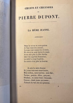 Chants et chansons (poésies et musiques). DUPONT (Pierre)