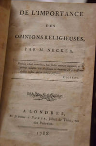 De l'importance des opinions religieuses