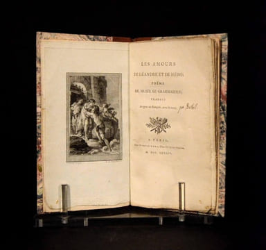 Les Amours de Léandre et de Héro, poëme de Musée le Grammairien ; traduit du grec en françois, avec le texte. Musée le Grammairien (DUTHEIL)