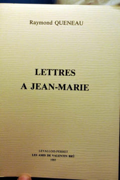 Lettres à Jean-Marie. Queneau (Raymond)