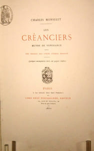 Les Créanciers oeuvre de vengeance avec une cruelle eau-forte d'Emile Benassit